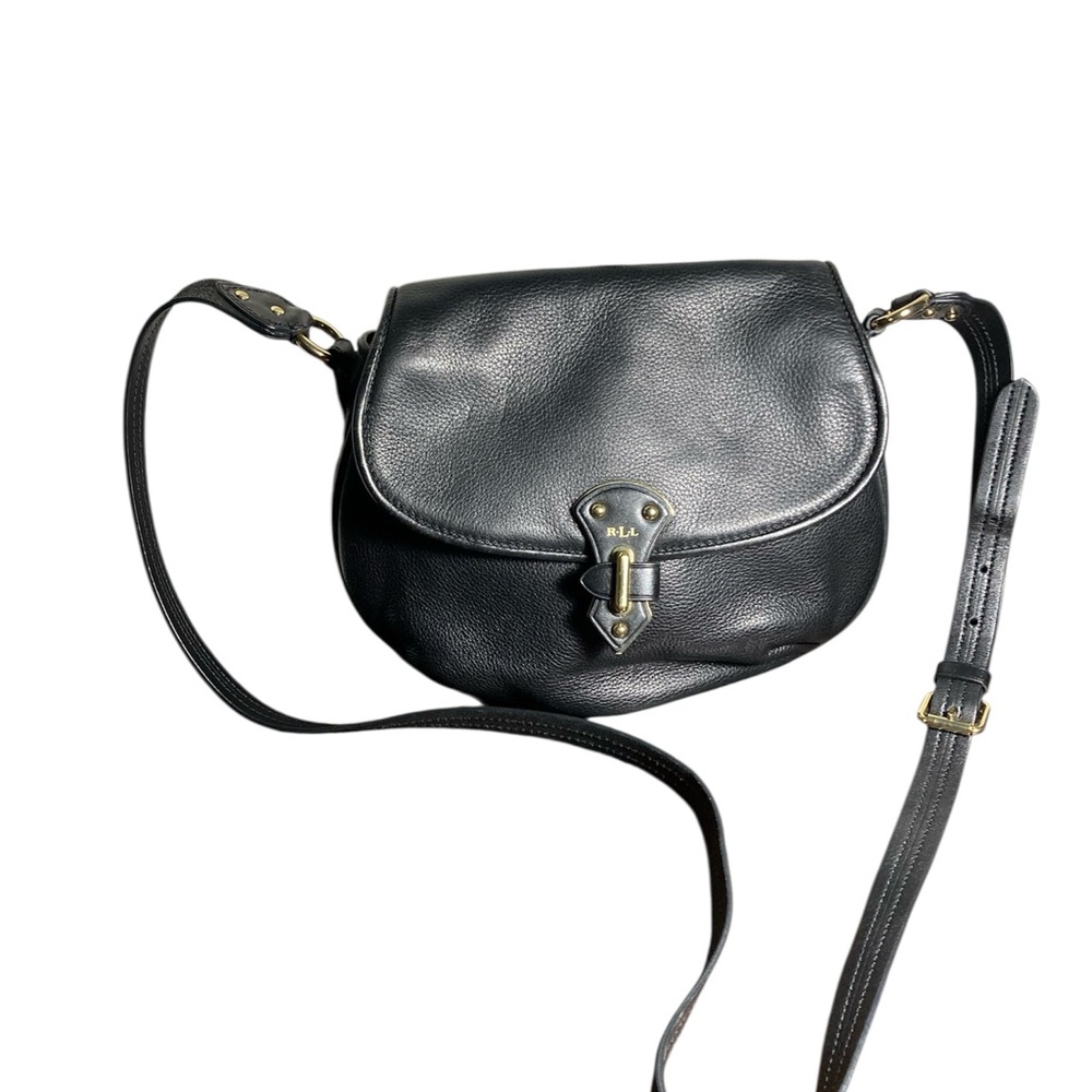 Ralph Lauren Black Crossbody Bag with Buckle